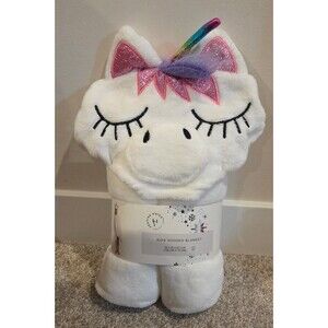 Kids unicorn hooded blanket